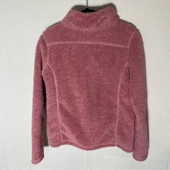 5/$25 Cloudveil Pink Fuzzy Sherpa Full Zip Mock Neck Sweater Light Jacket S - Picture 2 of 16